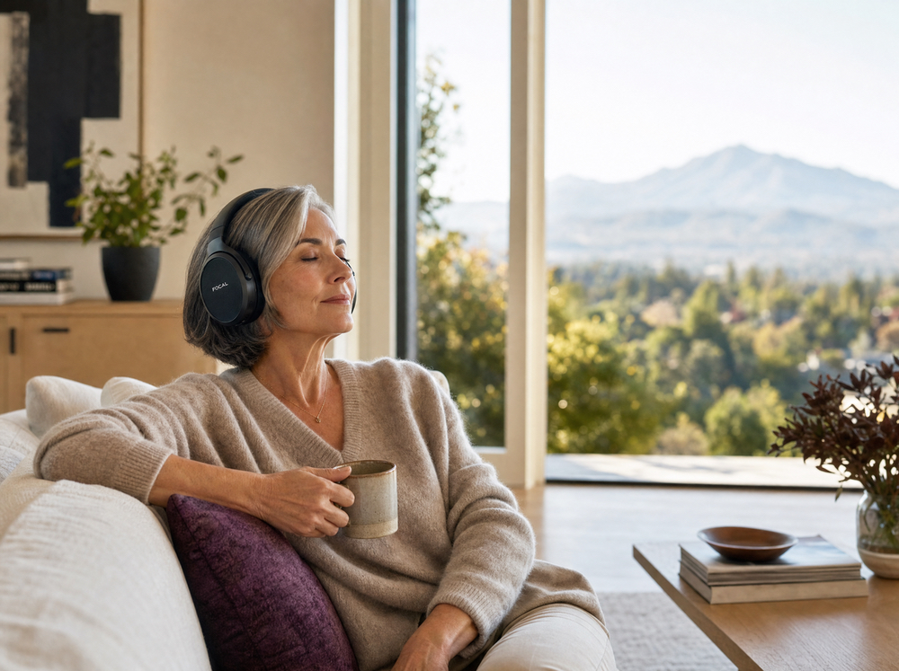Hearing specialist explaining safe listening levels at Contra Costa Hearing Aid Center in Walnut Creek, CA